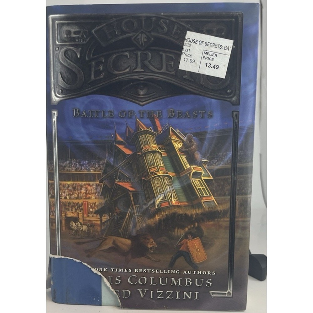 House of Secrets Battle of the Beasts Hardcover Columbus Vizzini Book 2 Fantasy